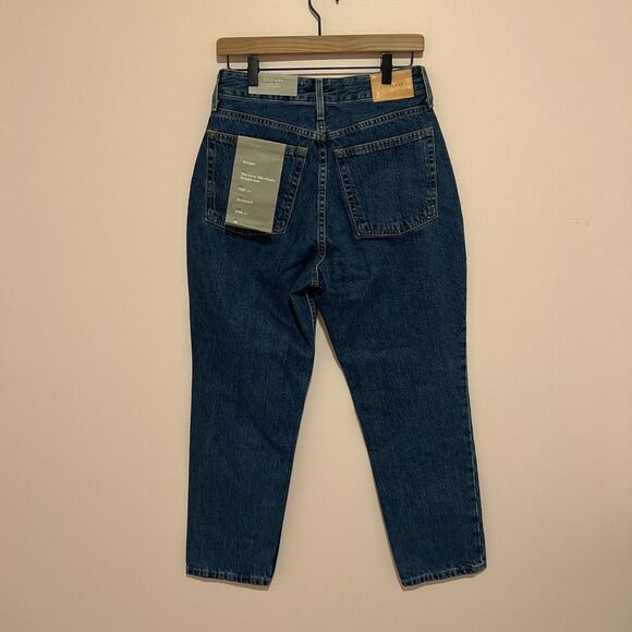 NWT Everlane The '90s Curvy Cheeky Straight Jean Medium Blue Size 28 - Picture 9 of 12